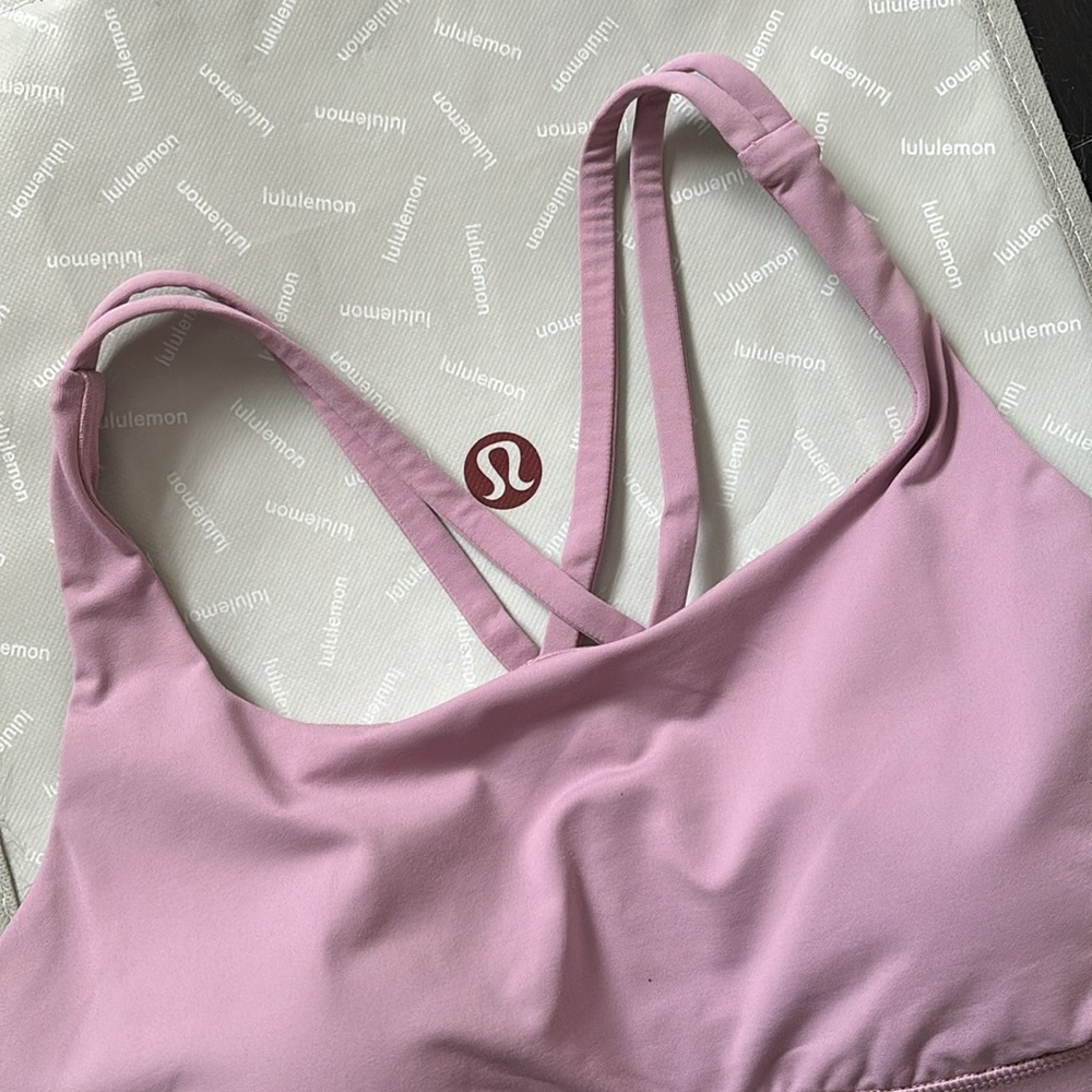 LULULEMON ENERGY BRA IN ROSE BLUSH SZ 8,10 NWT - Picture 2 of 9
